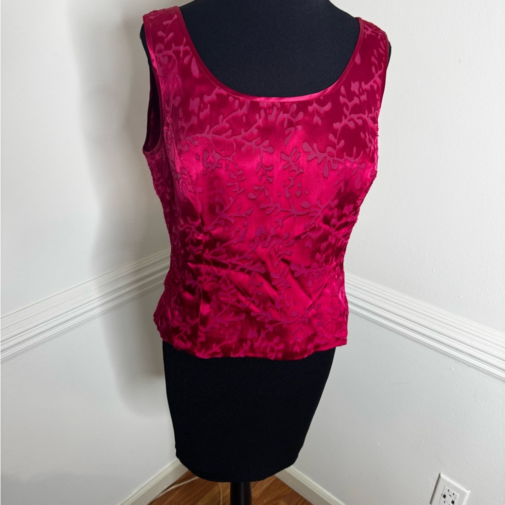 Kasper Fuchsia Sleeveless Blouse